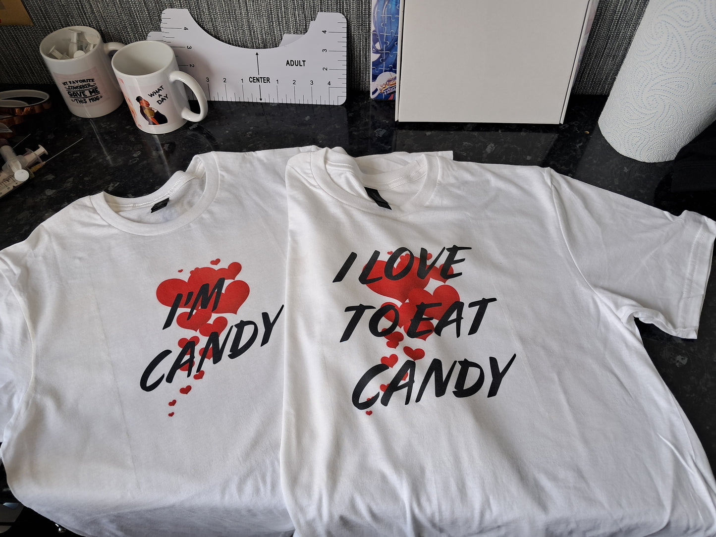 Candy Couples Shirt 'I Love to Eat Candy'