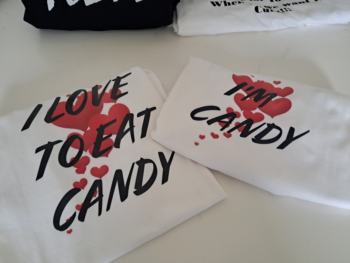 Candy Couples Shirt 'I Love to Eat Candy'