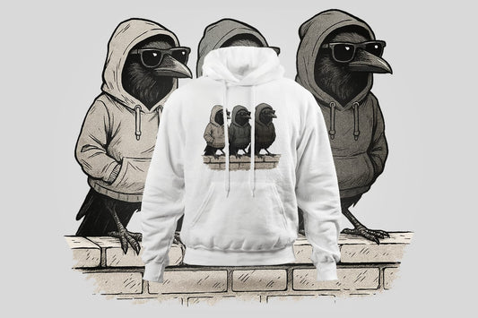 Cuba Prints “Cool Crows” or 3 Craws hoodie – streetwear style