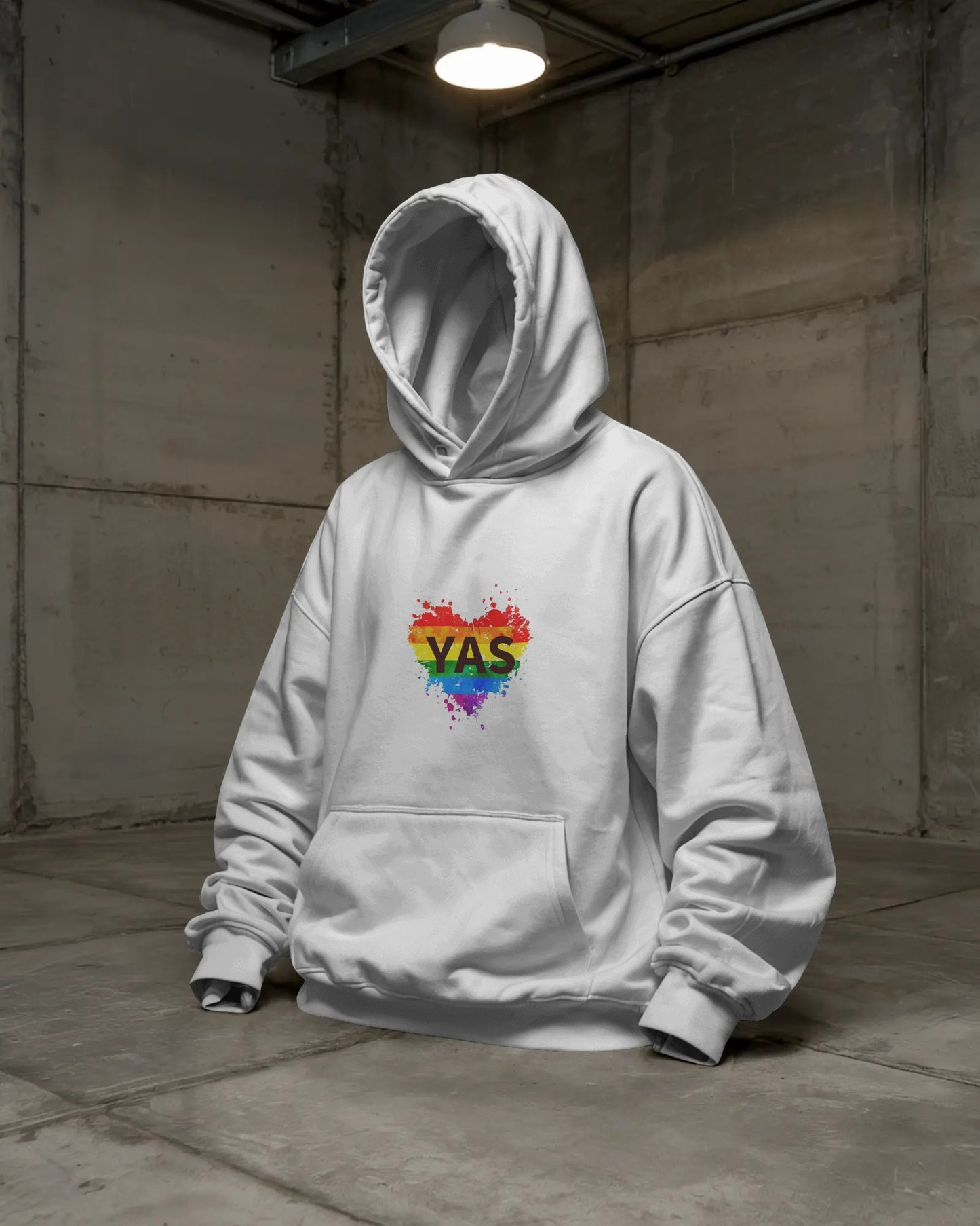 YAS Rainbow Heart Hoodie – Pride, Sass, and Serious Comfort LBGT S-XXL