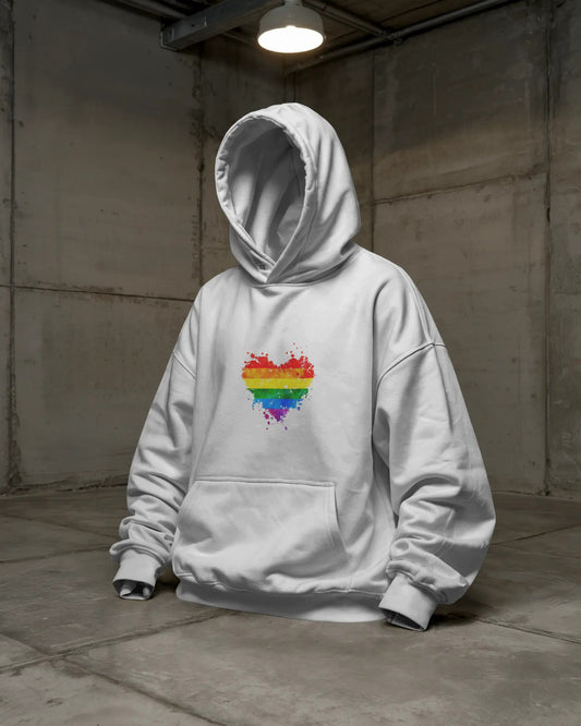 Rainbow Heart Hoodie – Wear Your Pride Close to Your Heart LGBTQ