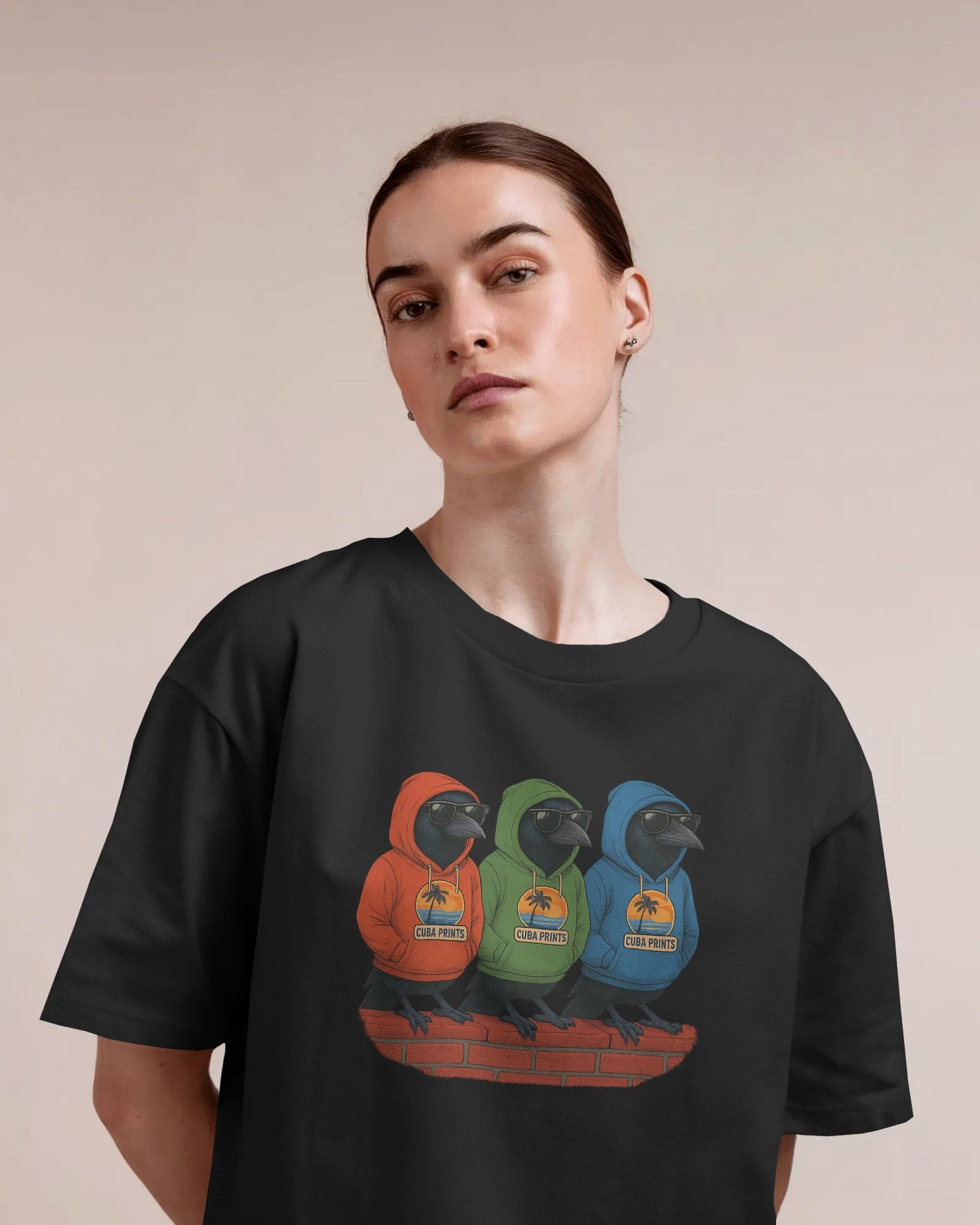 Cuba Prints “Cool Crows” or 3 Craws T-Shirt – Colour streetwear style