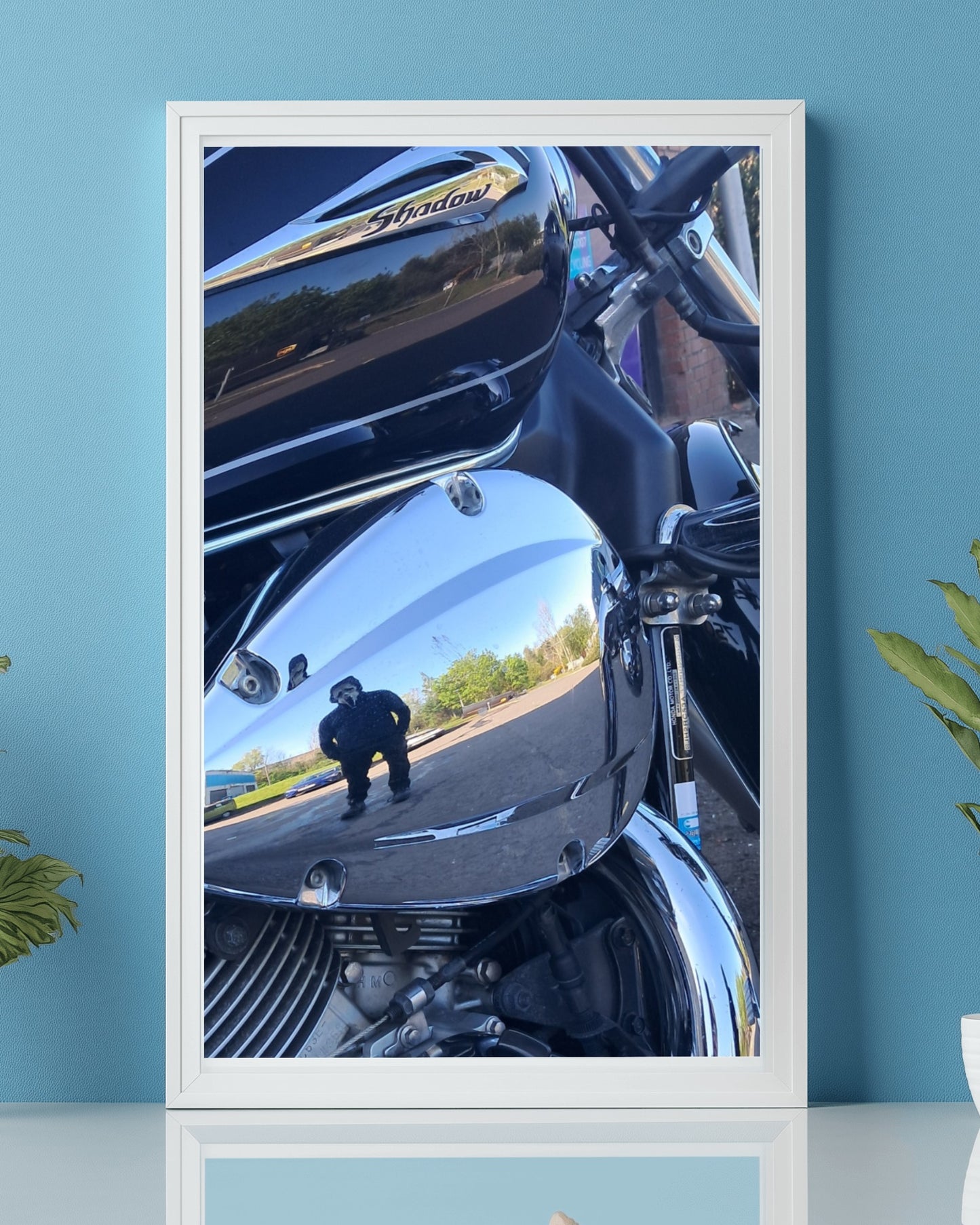 "Chrome Reaper" – Honda Shadow Motorcycle Art Print A4 and A3 available