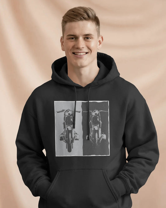 Vintage Ride Contrast Classic Cruiser motorcycle motorbike Hoodie