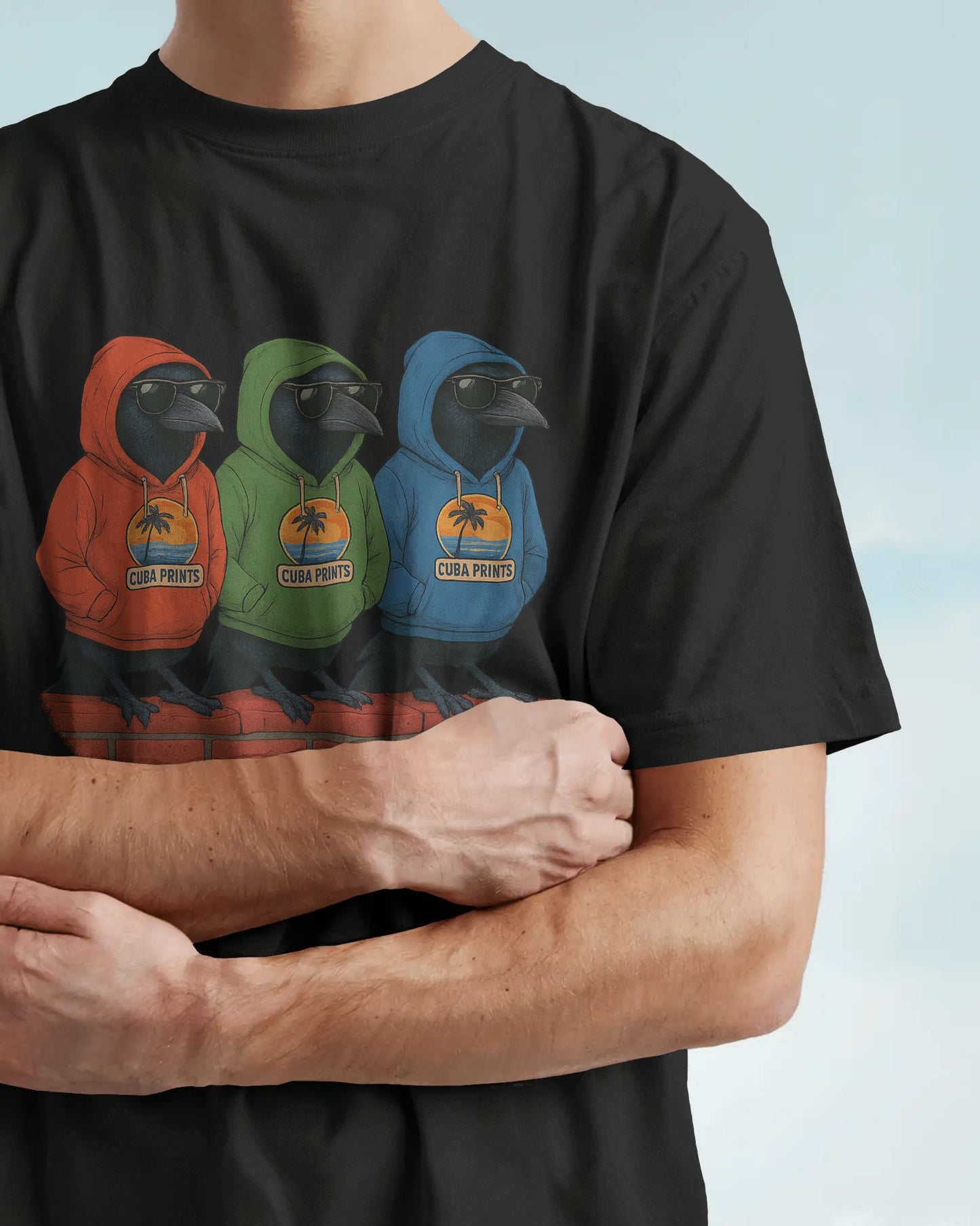 Cuba Prints “Cool Crows” or 3 Craws T-Shirt – Colour streetwear style