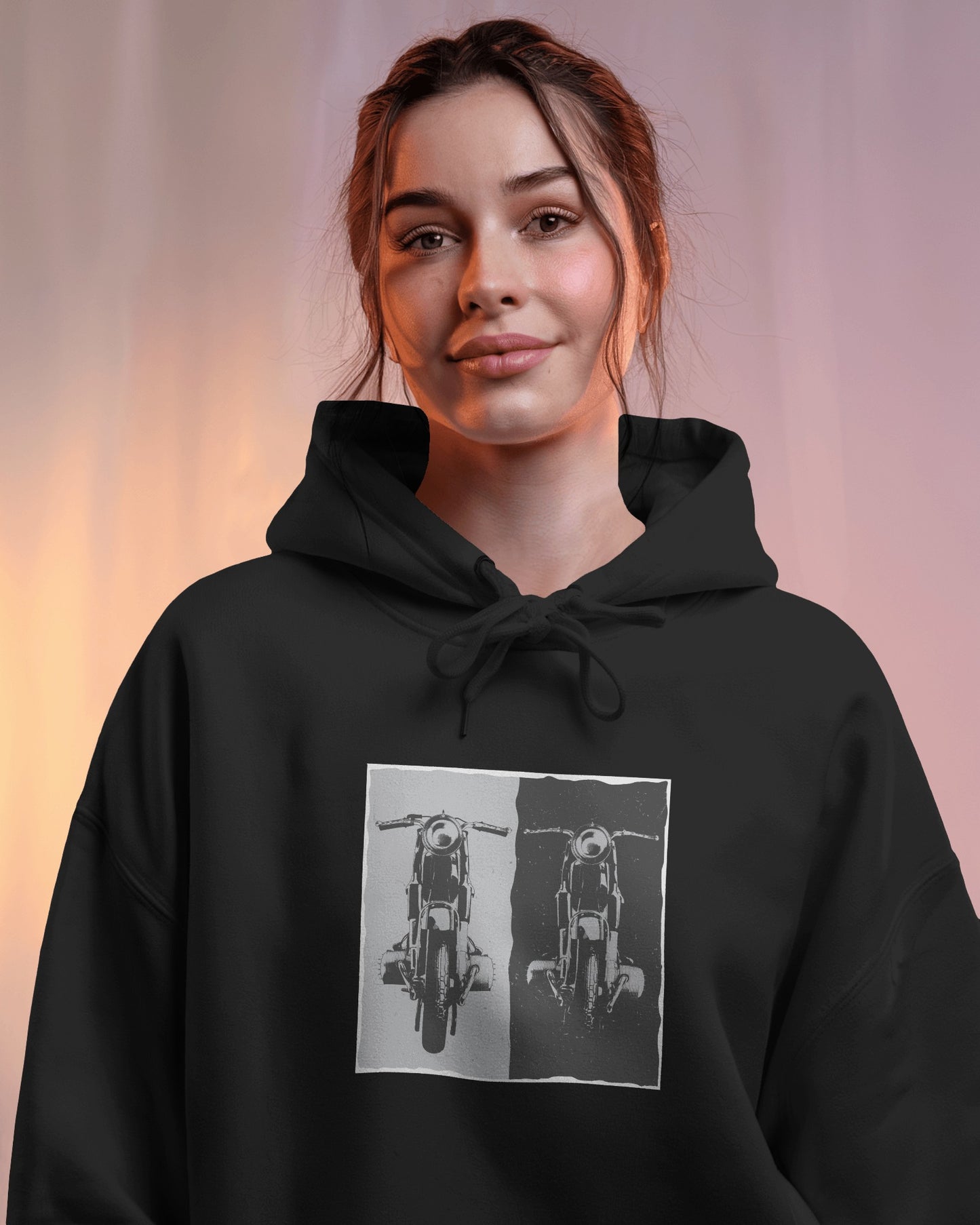 Vintage Ride Contrast Classic Cruiser motorcycle motorbike Hoodie