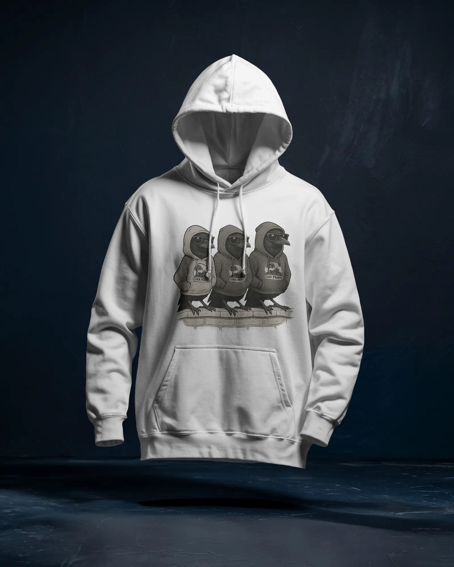 Cuba Prints “Cool Crows” or 3 Craws hoodie – streetwear style