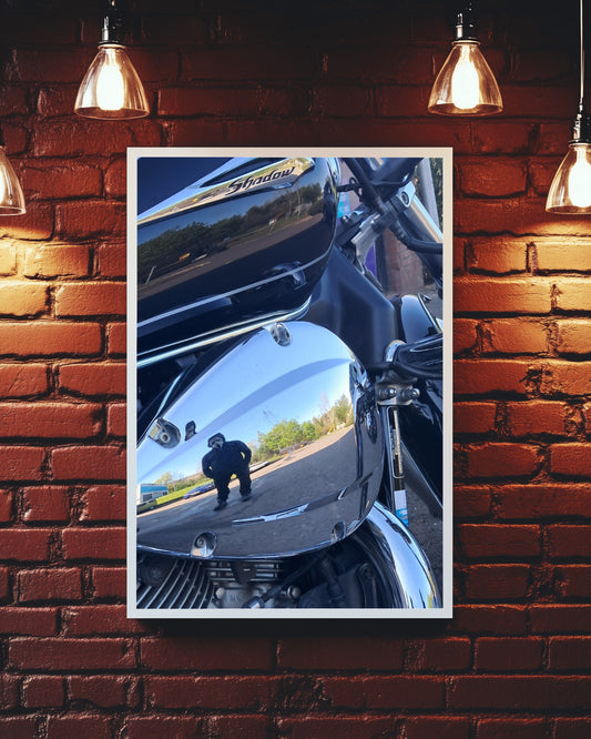 "Chrome Reaper" – Honda Shadow Motorcycle Art Print A4 and A3 available