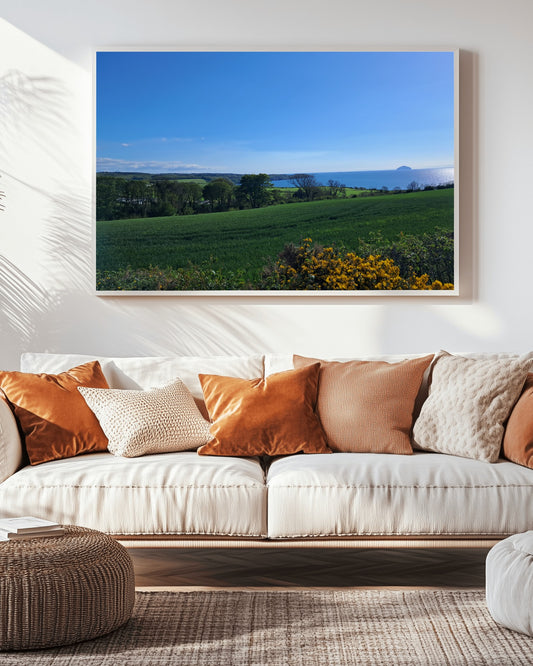 "Ailsa Craig from the Brae" scotland inspired Art Print A6, A4 and A3 available