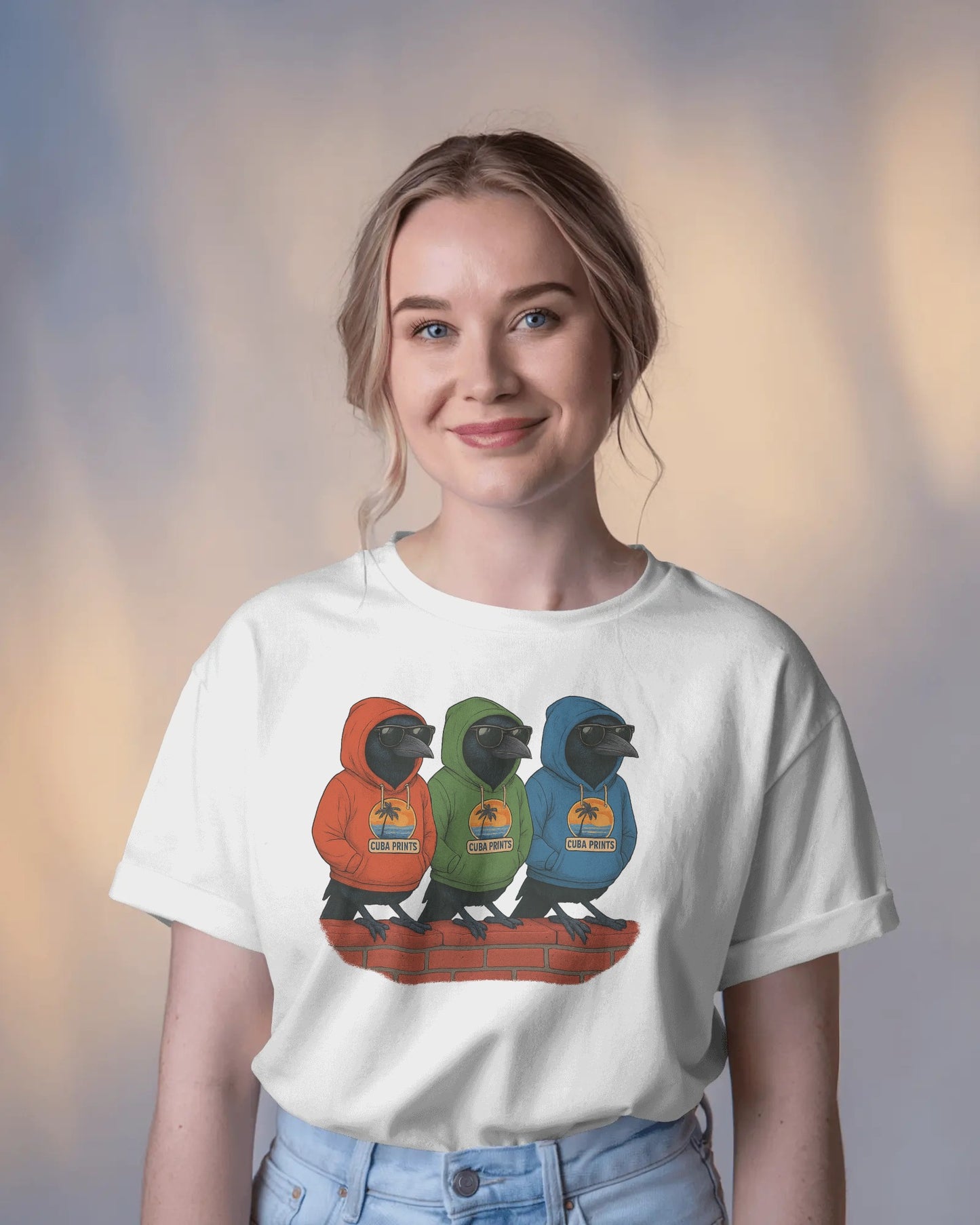 Cuba Prints “Cool Crows” or 3 Craws T-Shirt – streetwear style xs-xxl COLOUR