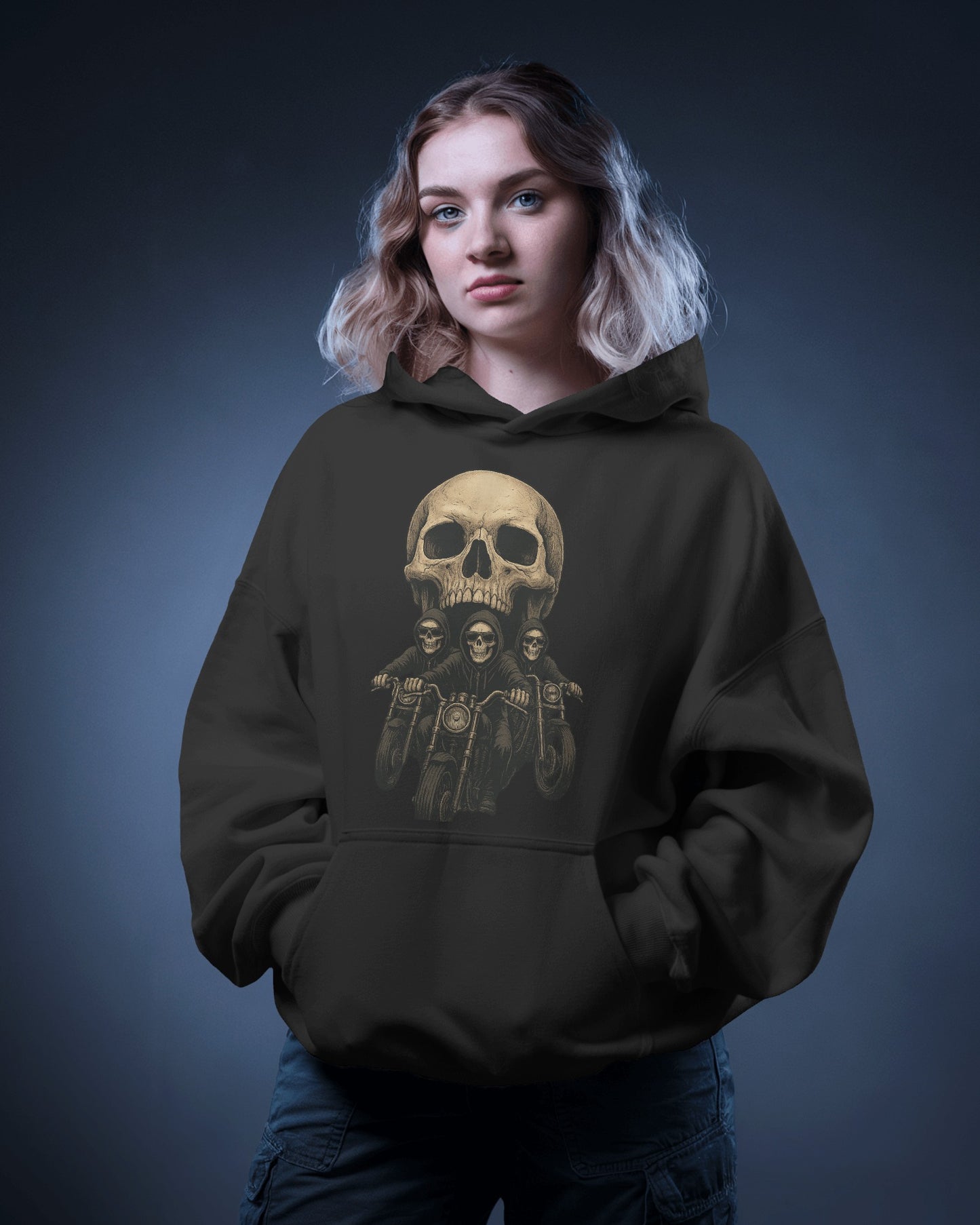 The Reaper Ride – By Cuba Prints Vol. 2 motorcycle motorbike black Hoodie